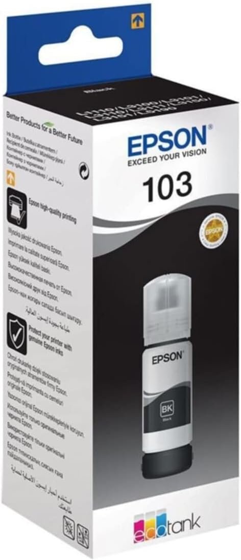 ink 103 Compatible with Epson EcoTank Double Black for L1110 L3110 L3111 L3150 L3151 L3156 L3160 L5190 